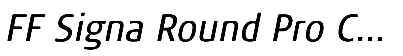 FF Signa Round Pro Condensed Regular Italic